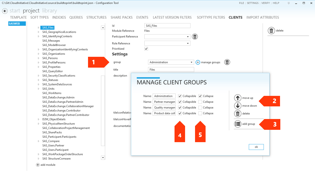 Client groups Client groups