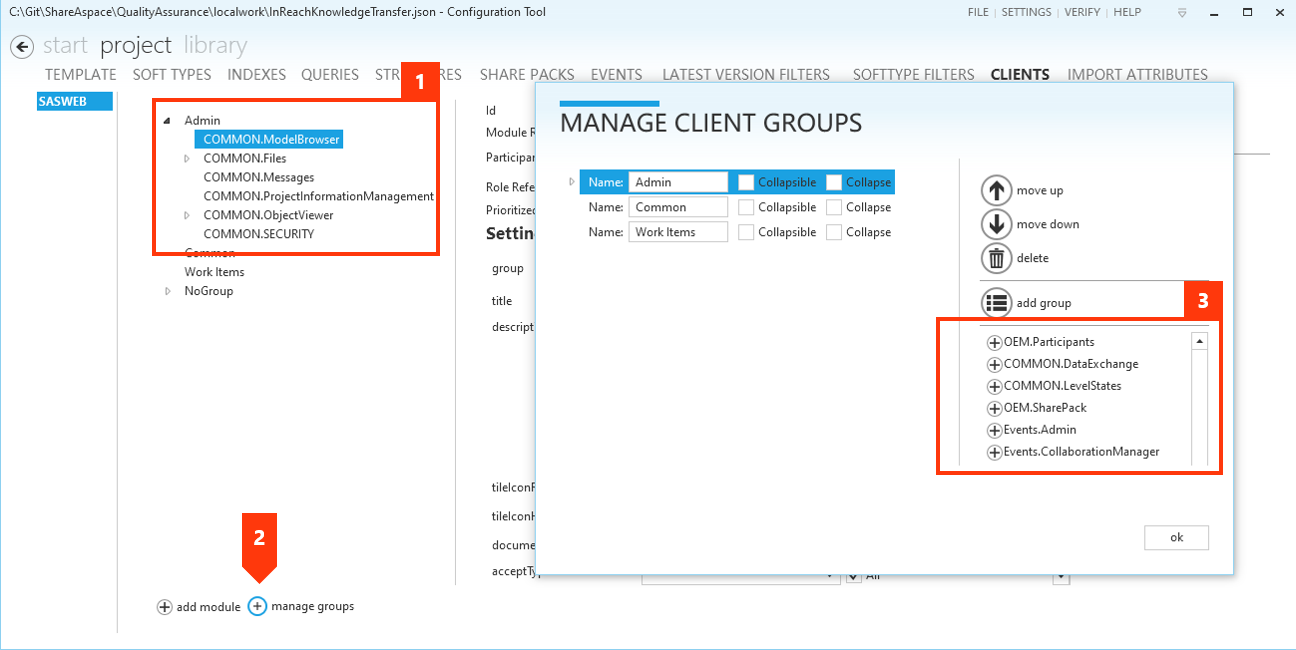 Client groups Client groups