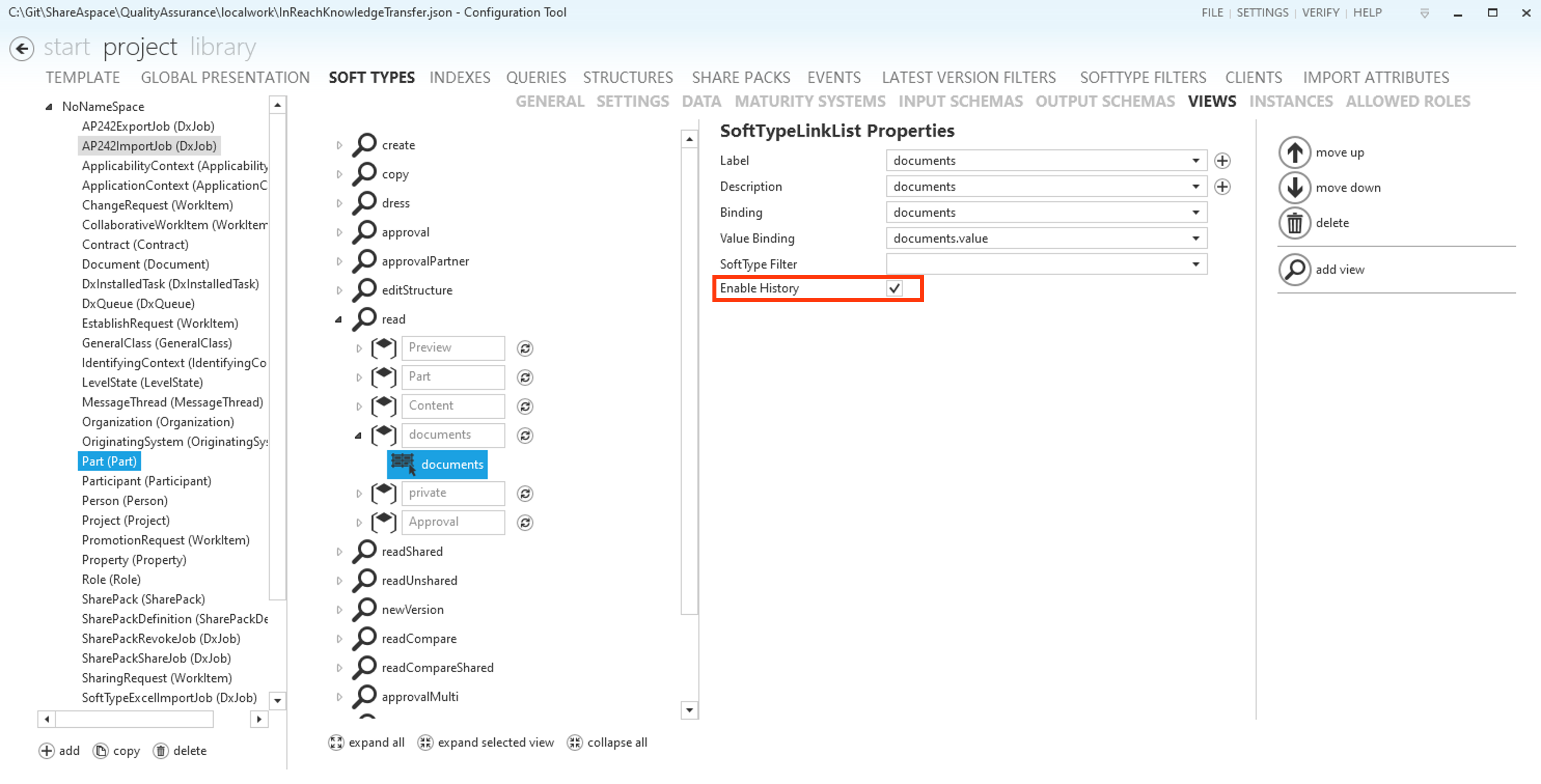 Enable history Enable history