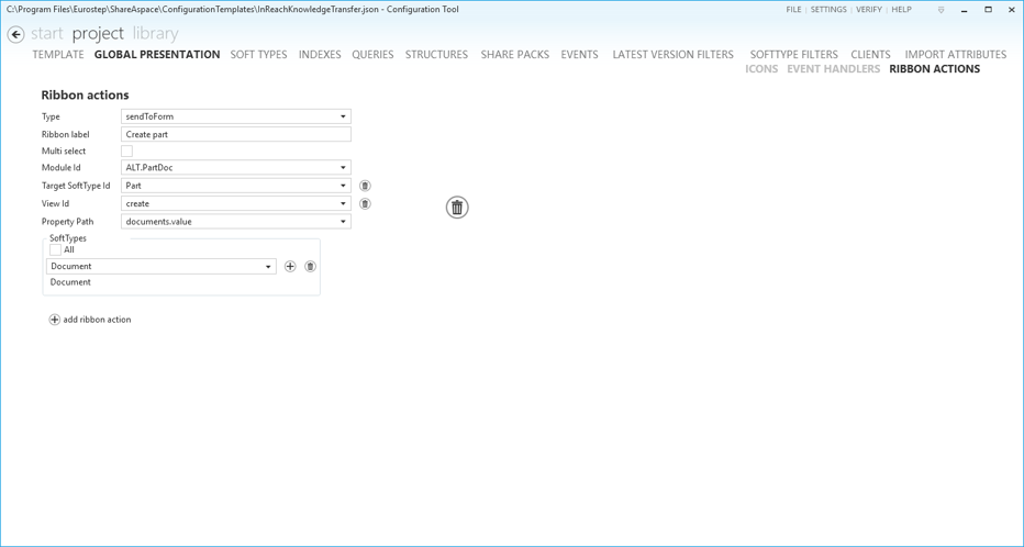 Ribbon actions Ribbon actions