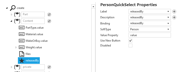 Person quick select Person quick select