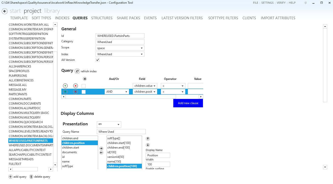 Query for index grouping Query for index grouping