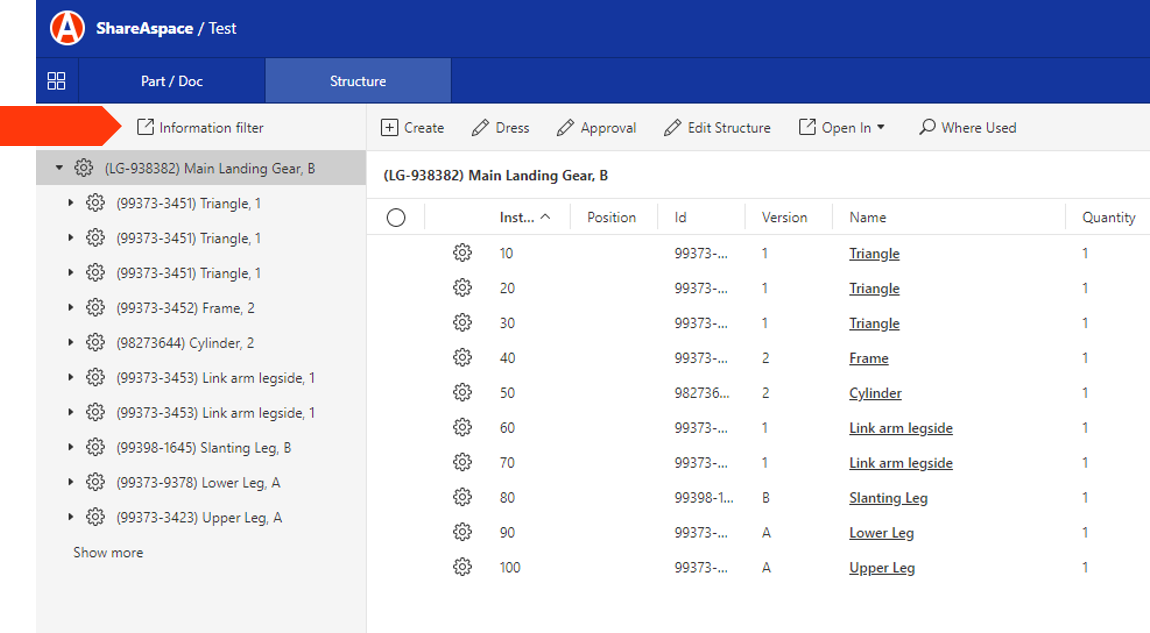 Local information filter
